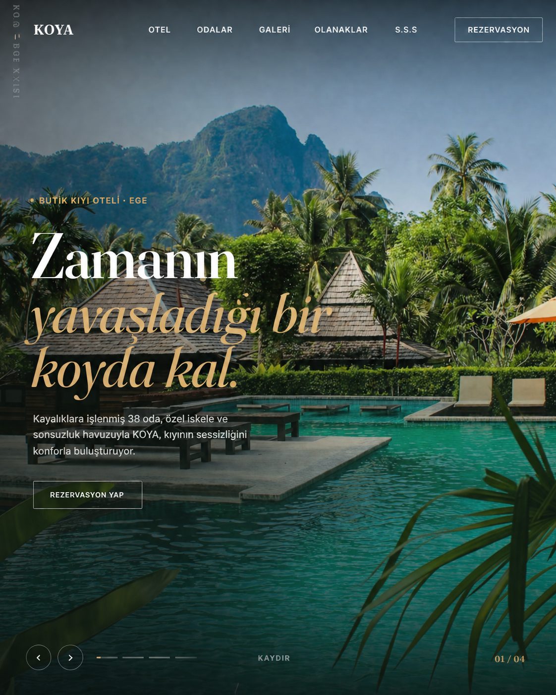 KOYA Hotel — Otel Rezervasyon Web Sitesi