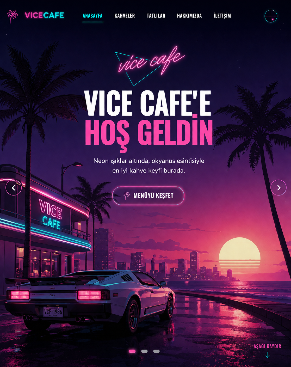 Vice Kafe -- Tematik Cafe Web sitesi